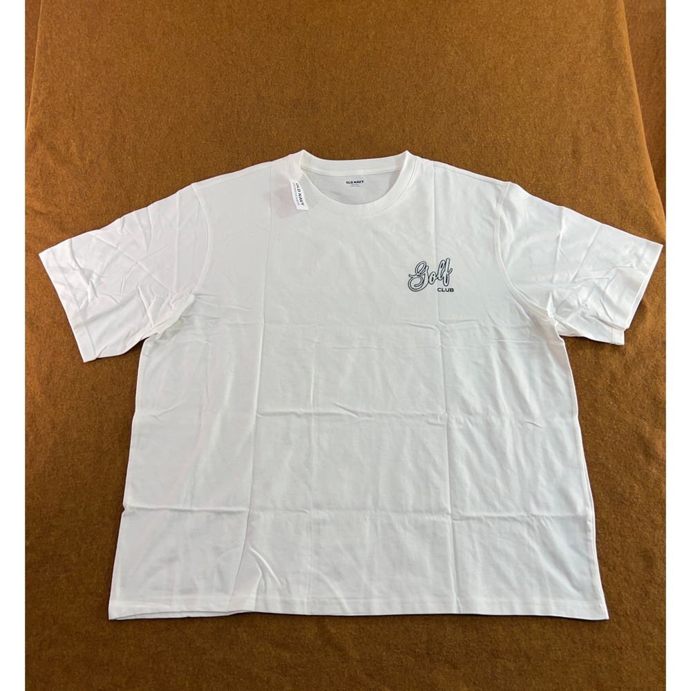 Old Navy Mens XXXL Tall White Golf Club Graphic Short Sleeve T-Shirt NWT